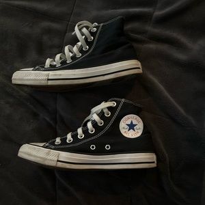 Used converse chuck taylor all stars , good condition, black high tops